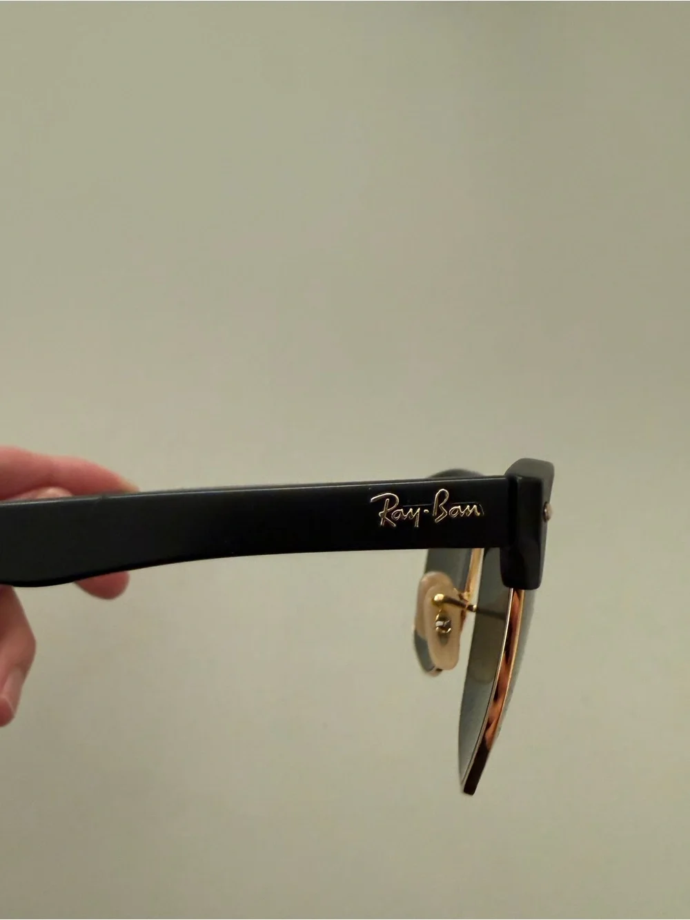 Ray-Ban Black and Gold Clubmaster Sunglasses